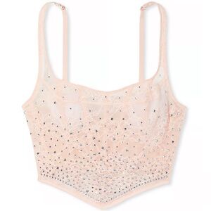 VS Embellished Lace Crop Top